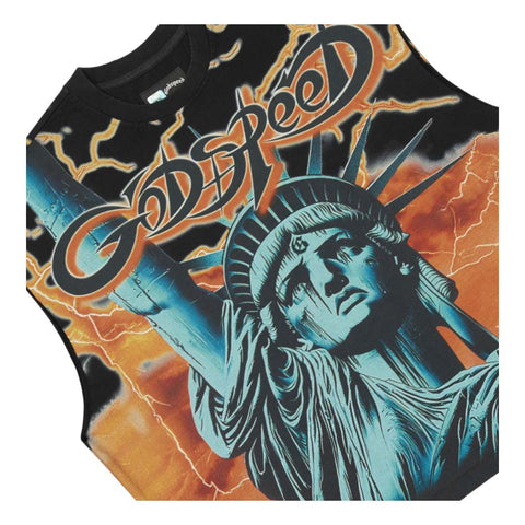 Godspeed Voltage Sleeveless Black Orange Tee