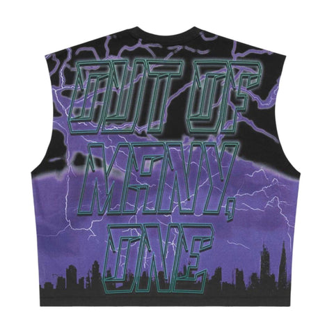 Godspeed Voltage Sleeveless Black Purple Tee