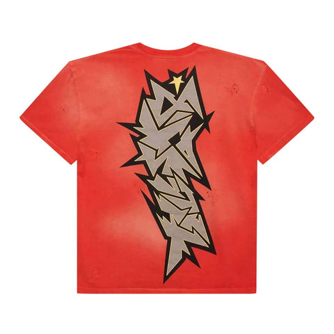 Hellstar Crack Print Tee 'Red'