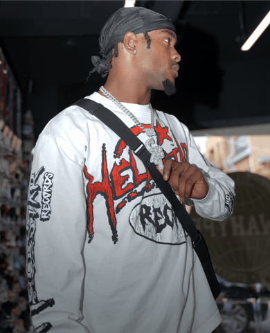 Hellstar Records Long Sleeve Tee White