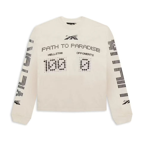Hellstar Scoreboard Long Sleeve Tee Off White