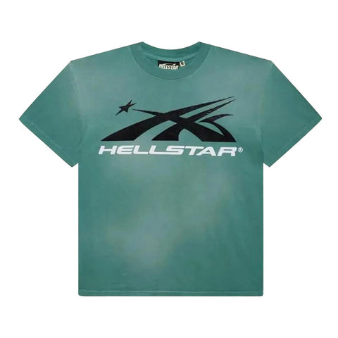 Hellstar Sports Logo Gel Tee Washed Teal
