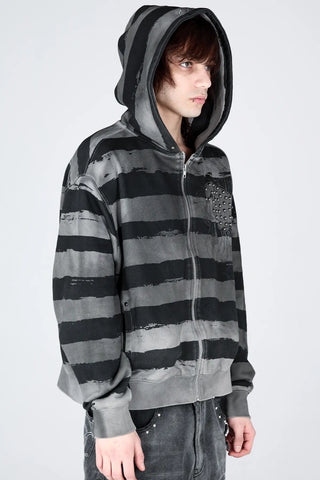 Striped Zip Hoodie