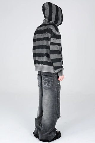 Striped Zip Hoodie