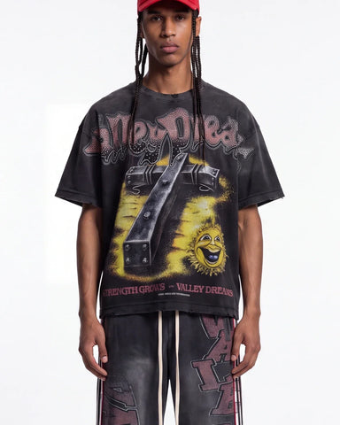 Vale Forever Iron Cross Bling Tee Black