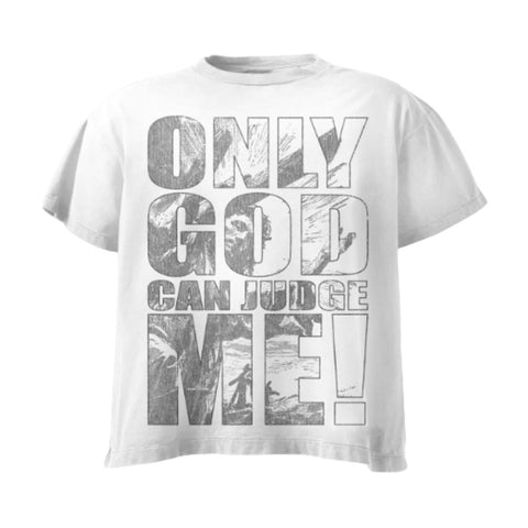 Righteous Only God Can Judge Me White Tee