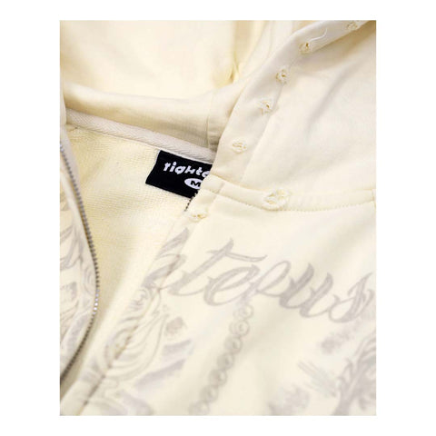 Righteous Tatted Believer Zip Up Hoodie Cream