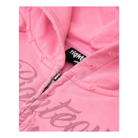 Righteous Tatted Believer Zip Up Hoodie Pink