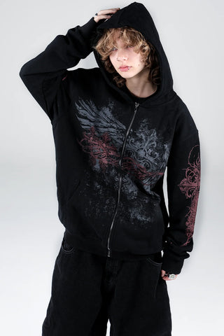 Vague Zip Hoodie