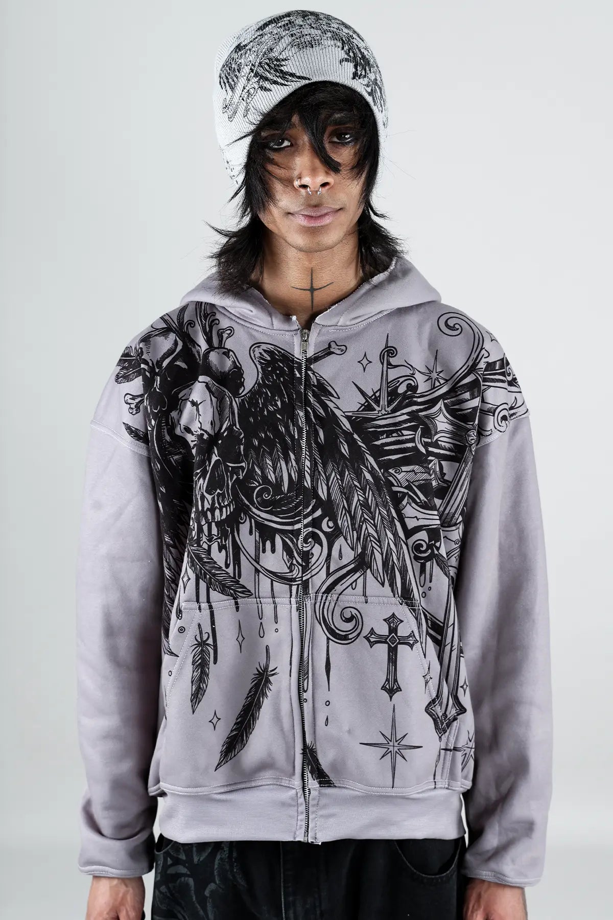 Slate Zip Hoodie (Ash)