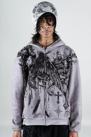 Slate Zip Hoodie (Ash)