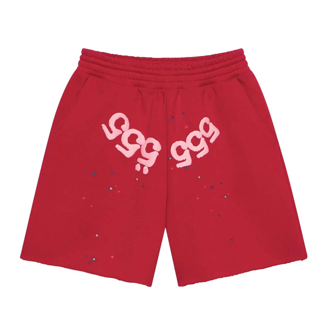Sp5der Angel Number Shorts Merlot