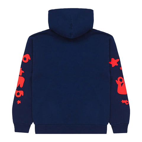 Sp5der Beluga Hoodie Navy Red