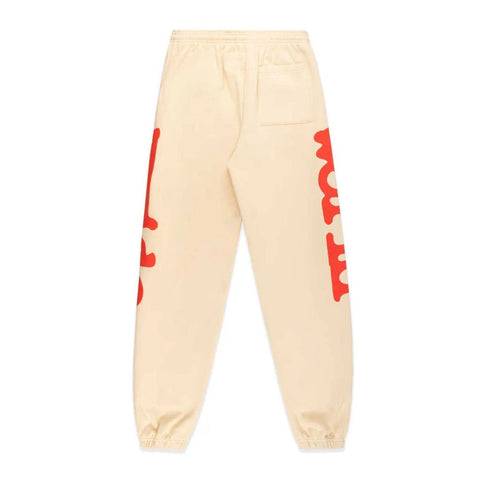 Sp5der Beluga Sweatpants Cream Red