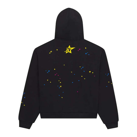Sp5der Black P*nk V2 Zip Up Hoodie