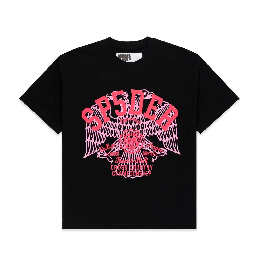 Sp5der Cross Country Black Pink Tee