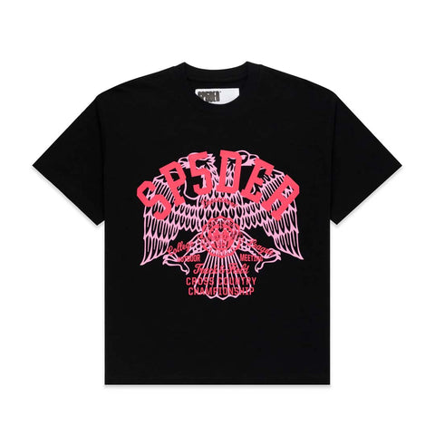 Sp5der Cross Country Black Pink Tee