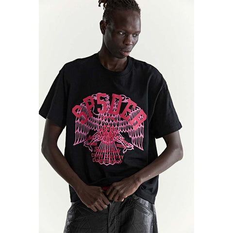 Sp5der Cross Country Black Pink Tee