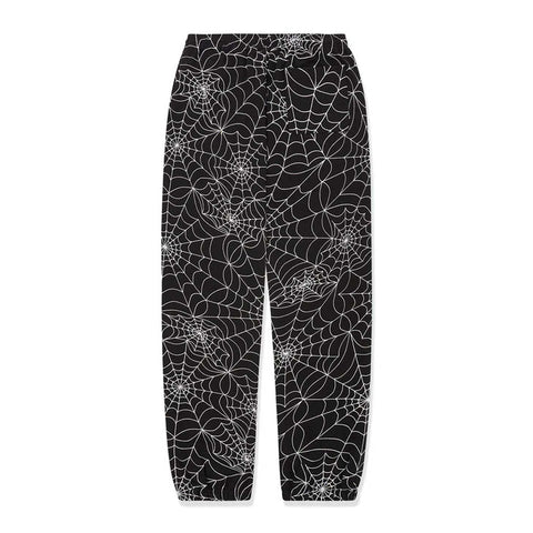 Sp5der Embroidered Black AOP Sweatpants