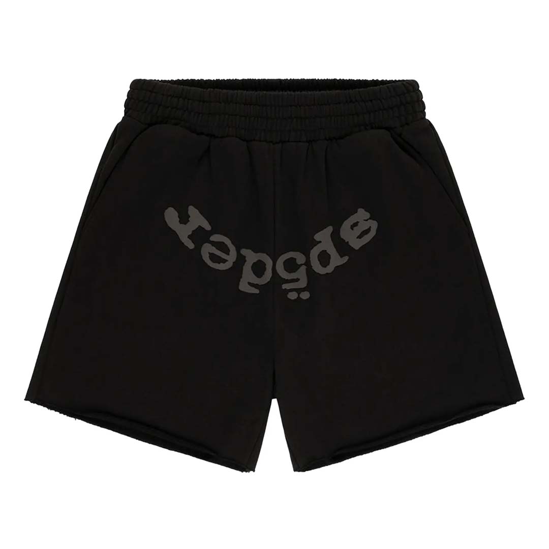 Sp5der OG Logo Phantom Sweat Shorts 'Black'