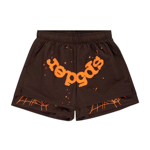 Sp5der OG Web Double Layer Short Brown/Orange