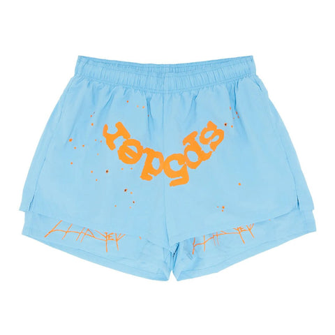 Sp5der OG Web Double Layer Short 'Light Blue'