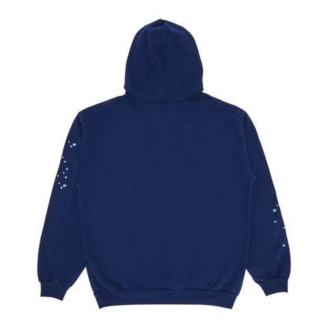 Sp5der OG Web Hoodie Navy Blue Green Pink