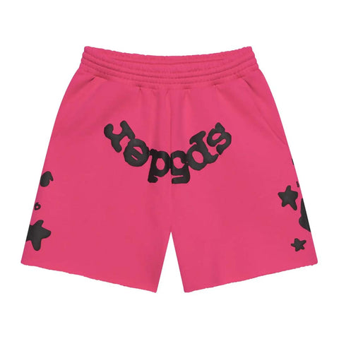 Sp5der Pink Beluga Sweat Shorts