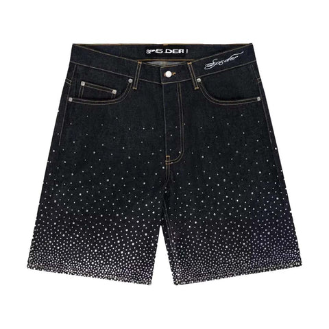 Sp5der Star Dust Denim Shorts