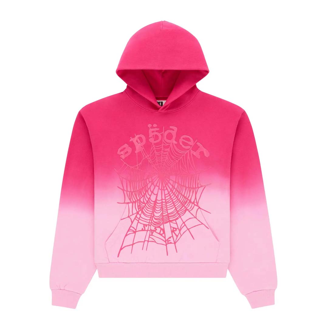 Sp5der Web Ombre Hoodie Pink
