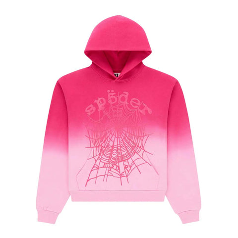 Sp5der Web Ombre Hoodie Pink