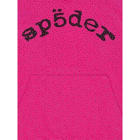 Sp5der Worldwide AOP Webstone Hoodie Pink