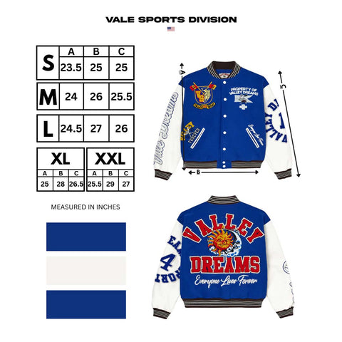 Vale Forever Alumni Varsity Jacket Blue