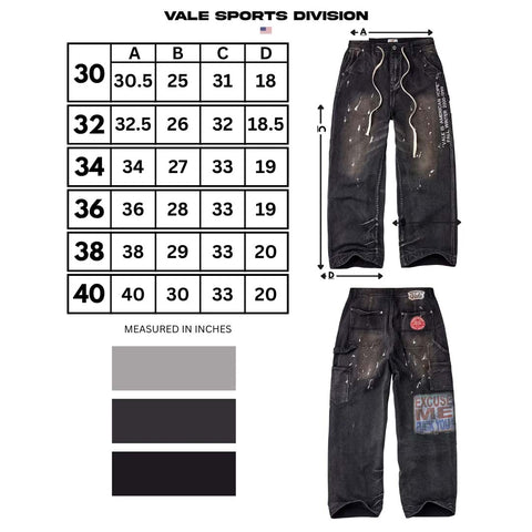 Vale Forever American Hope Painters Denim Carpenter Pants Black