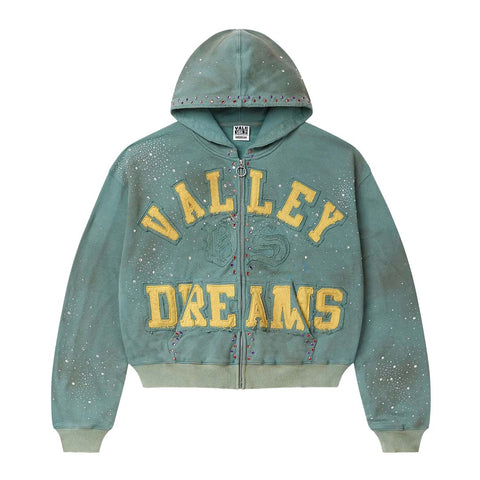 Vale Forever Bank Zip Up Hoodie 'Dark Mint'