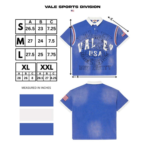 Vale Forever Berlin Polo Tee Blue Red White