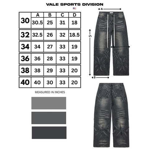 Vale Forever Black Croxx Denim Baggy Pants