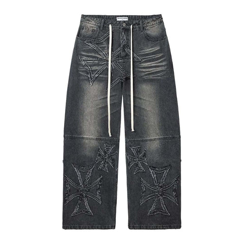 Vale Forever Black Croxx Denim Baggy Pants
