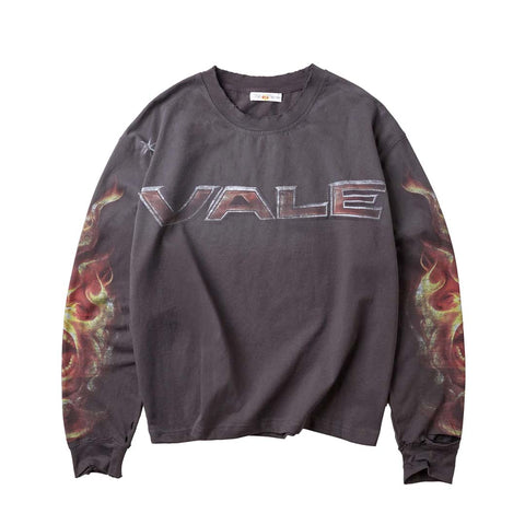 Vale Forever Budokai Long Sleeve Faded Black Tee