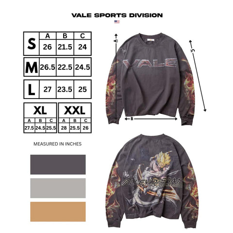 Vale Forever Budokai Long Sleeve Faded Black Tee