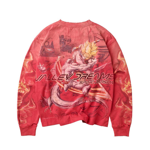 Vale Forever Budokai Long Sleeve Tee Faded Red