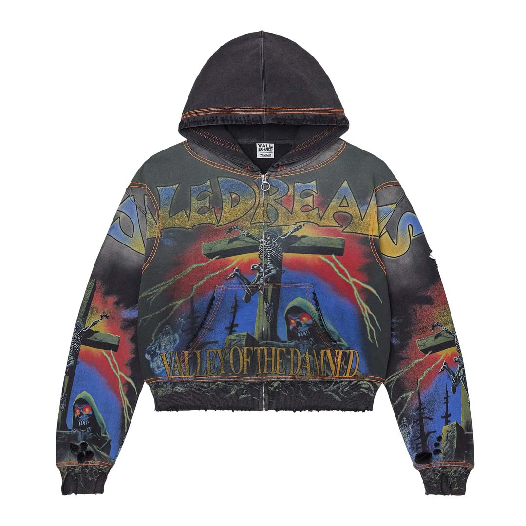 Vale Forever Damned Big Zip Up Hoodie 'Black'