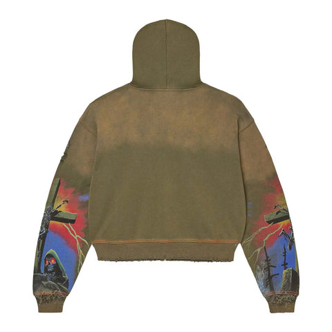 Vale Forever Damned Big Zip Up Hoodie 'Green'