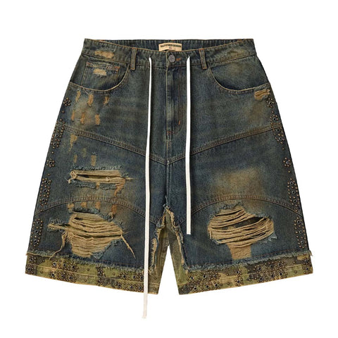 Vale Forever Double Dark Wash Blue Denim Jorts