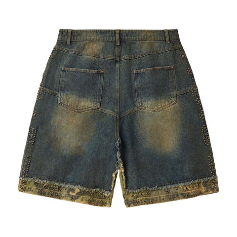 Vale Forever Double Dark Wash Blue Denim Jorts