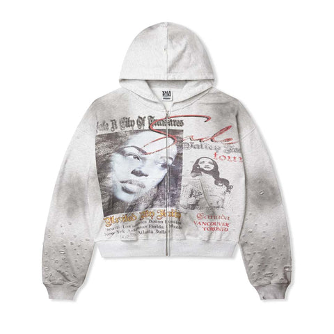Vale Forever Fest Zip Up Hoodie Grey