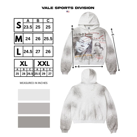 Vale Forever Fest Zip Up Hoodie Grey