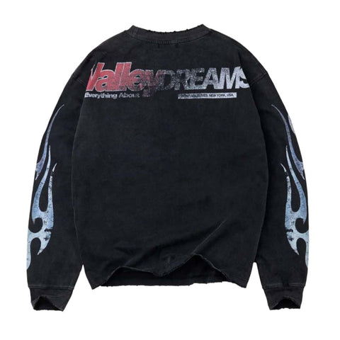 Vale Forever Goat David Beckham Long Sleeve Tee Black