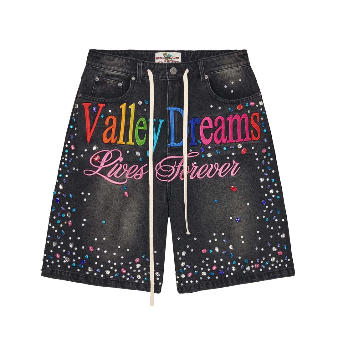 Vale Forever Ice Cream Denim Shorts Black