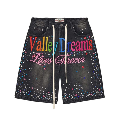Vale Forever Ice Cream Denim Shorts Black